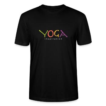 Yoga Inspiration - Stanley/Stella CRAFTER Unisex Organic T-Shirt - black - Front - Alina (178cm) & Michal (187cm)