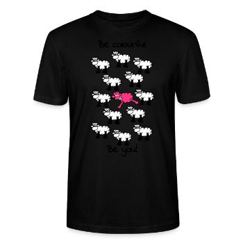 être différent - être coloré - T-shirt bio CRAFTER Stanley Stella Unisexe - noir - Devant - Alina (178cm) & Michal (187cm)