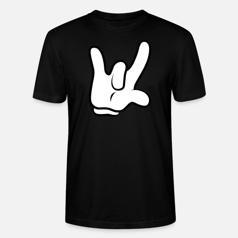 Comic Rock Hand - Stanley/Stella Unisex Bio-T-Shirt CRAFTER - Schwarz