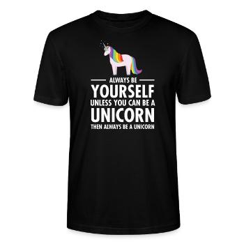 Always Be Yourself - Unless You Can Be A Unicorn.. - Stanley Stella CRAFTER unisex økologisk-T-shirt - sort - Foran - Alina (178cm) & Michal (187cm)