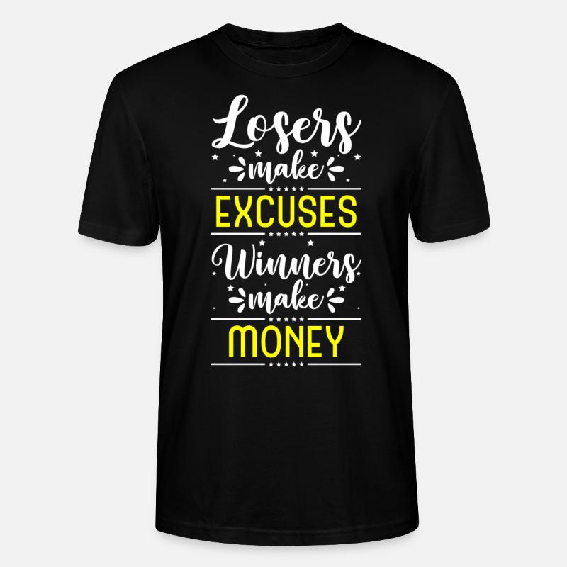 Argent Prospérité Dollar Motivation - T-shirt bio CRAFTER Stanley Stella Unisexe - noir