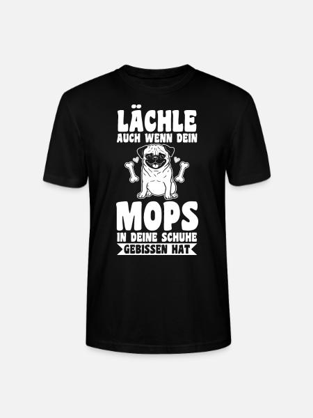 Hund Mops - Stanley/Stella Unisex Bio-T-Shirt CRAFTER - Schwarz