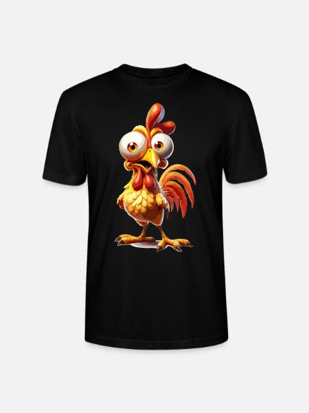Funny Chicken Chicken Funny Image - Stanley/Stella CRAFTER Unisex Organic T-Shirt - black