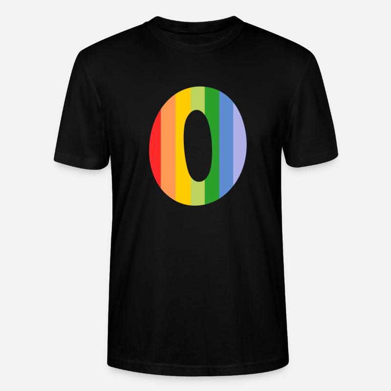 Buchstabe oder Regenbogen - Stanley/Stella Unisex Bio-T-Shirt CRAFTER - Schwarz