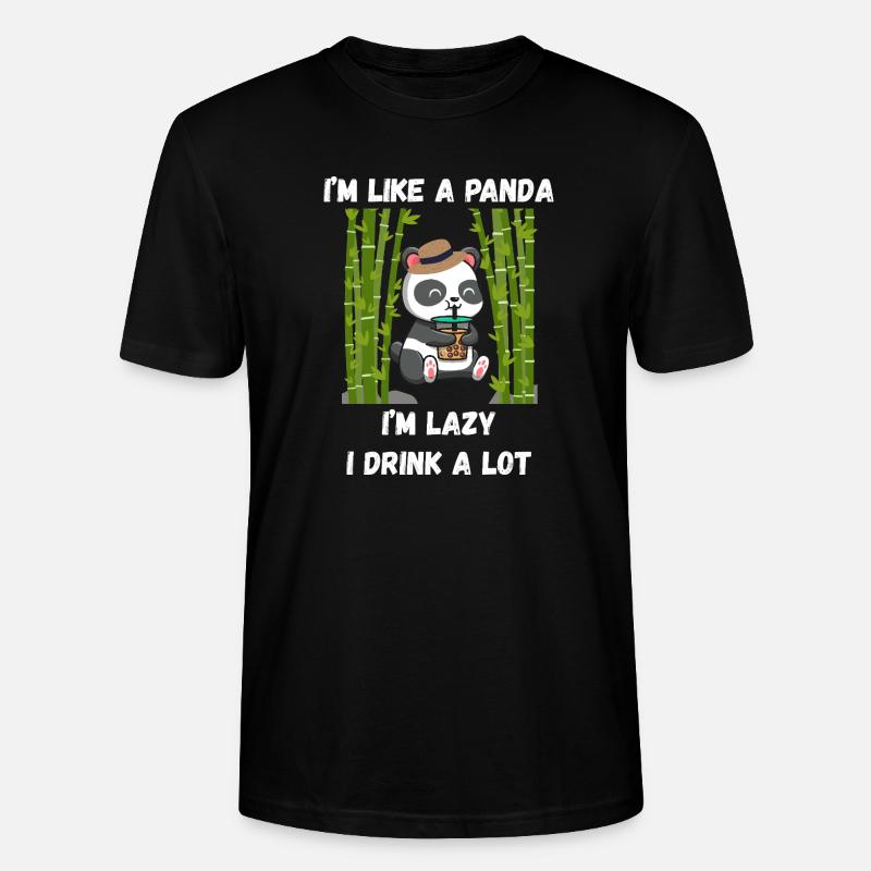 Lazy-Panda-Modus - Stanley/Stella Unisex Bio-T-Shirt CRAFTER - Schwarz