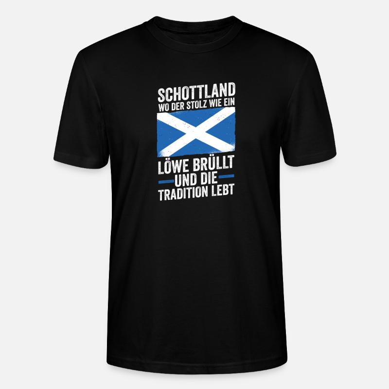 Ecossais Ecosse Ecosse Ecosse - T-shirt bio CRAFTER Stanley Stella Unisexe - noir