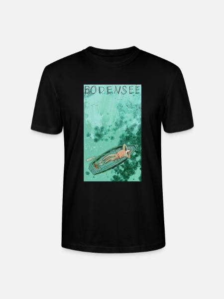 Bodensee Boottraum Illustration - Stanley/Stella Unisex Bio-T-Shirt CRAFTER - Schwarz