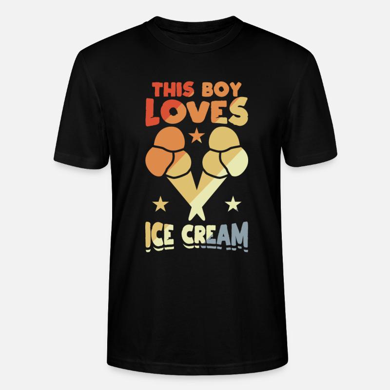 Dieser Junge liebt Eiscreme - Stanley/Stella Unisex Bio-T-Shirt CRAFTER - Schwarz
