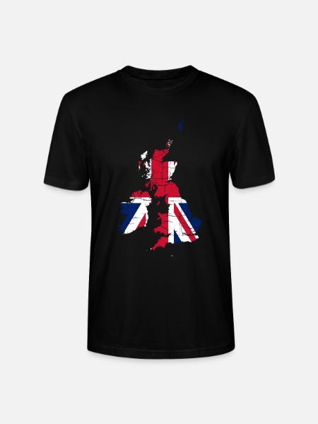 Royaume-Uni Drapeau Paysage Angleterre - T-shirt bio CRAFTER Stanley Stella Unisexe - noir