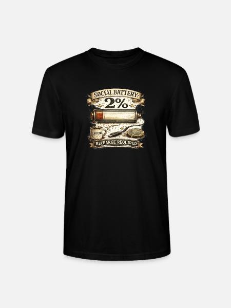 Batterie Sociale 2% - T-shirt bio CRAFTER Stanley Stella Unisexe - noir
