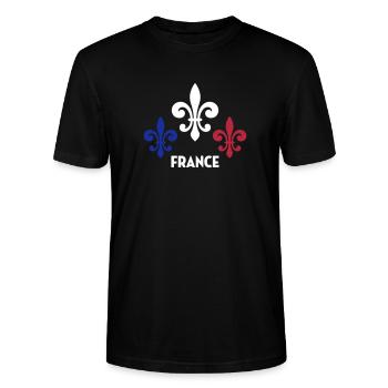 France Français Française French Frankreich - T-shirt bio CRAFTER Stanley Stella Unisexe - noir - Devant - Alina (178cm) & Michal (187cm)