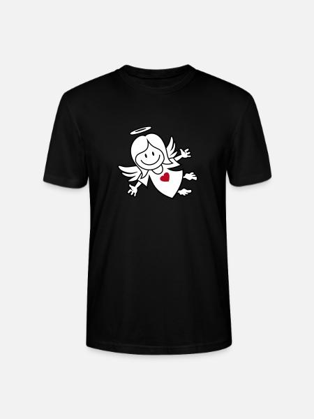 vl064b_engel2_3c - Stanley/Stella Unisex Bio-T-Shirt CRAFTER - Schwarz
