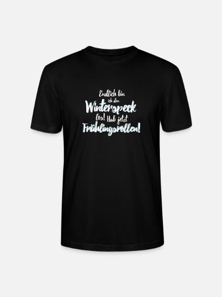 Frühlingsrolle statt Winterspeck - Stanley/Stella Unisex Bio-T-Shirt CRAFTER - Schwarz
