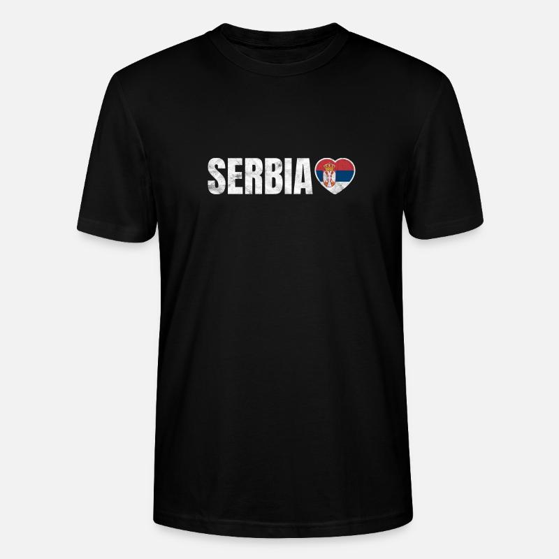 Serbien - Stanley/Stella Unisex Bio-T-Shirt CRAFTER - Schwarz