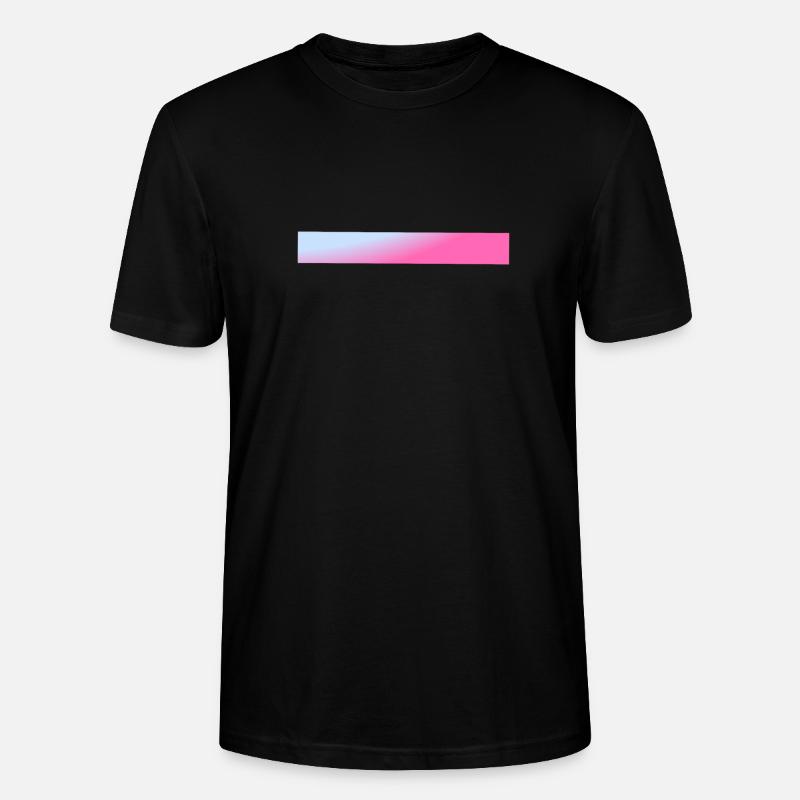 Balken Blau & Pinker Farbverlauf - Stanley/Stella Unisex Bio-T-Shirt CRAFTER - Schwarz