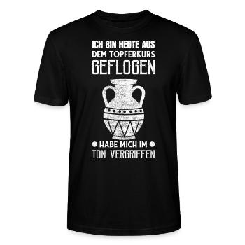 Töpfern Ideen Töpfer Keramikerin Geschenke - Stanley/Stella Unisex Bio-T-Shirt CRAFTER - Schwarz - Vorne - Alina (178cm) & Michal (187cm)