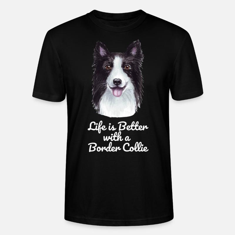 Border Collie - Stanley/Stella Unisex Bio-T-Shirt CRAFTER - Schwarz