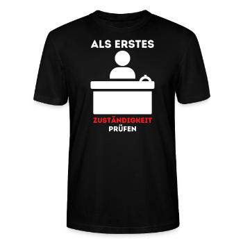 Sachbearbeiter Beamte Verwaltung Büro Job Geschenk - Stanley/Stella Unisex Bio-T-Shirt CRAFTER - Schwarz - Vorne - Alina (178cm) & Michal (187cm)