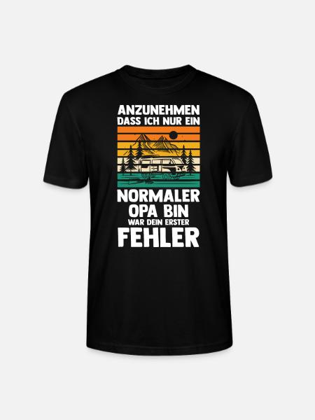 Camper Opa Camping Geschenk - Stanley/Stella Unisex Bio-T-Shirt CRAFTER - Schwarz