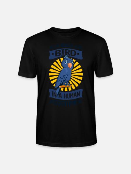 Parrot Parakeet - Stanley/Stella CRAFTER Unisex Organic T-Shirt - black