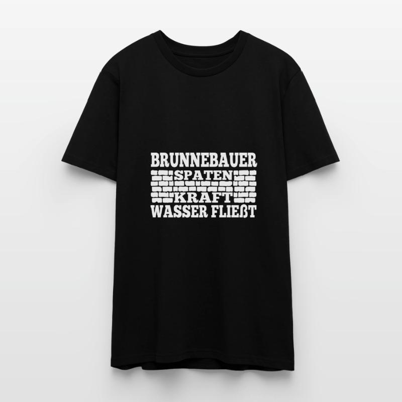 Construction de puits, bêche, puissance, coulée d’eau, constructeur de puits T-shirt bio CRAFTER Stanley Stella Unisexe