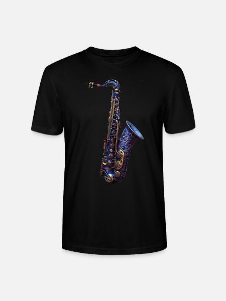 Saxophone - Stanley/Stella CRAFTER Unisex Organic T-Shirt - black