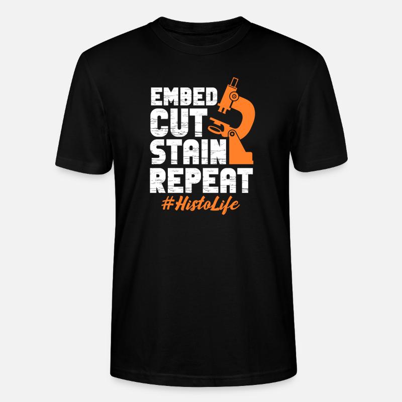 Embed Cut Stain Repeat - Stanley/Stella Unisex Bio-T-Shirt CRAFTER - Schwarz