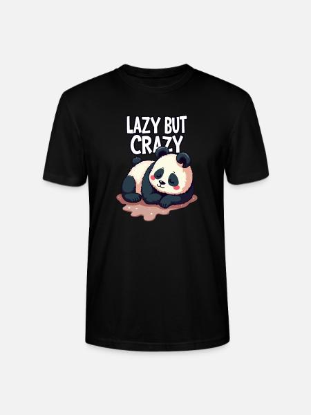 Lazy But Crazy - Stanley/Stella CRAFTER Unisex Organic T-Shirt - black