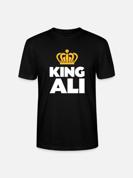 King ali name thing crown - Stanley/Stella CRAFTER Unisex Organic T-Shirt - black