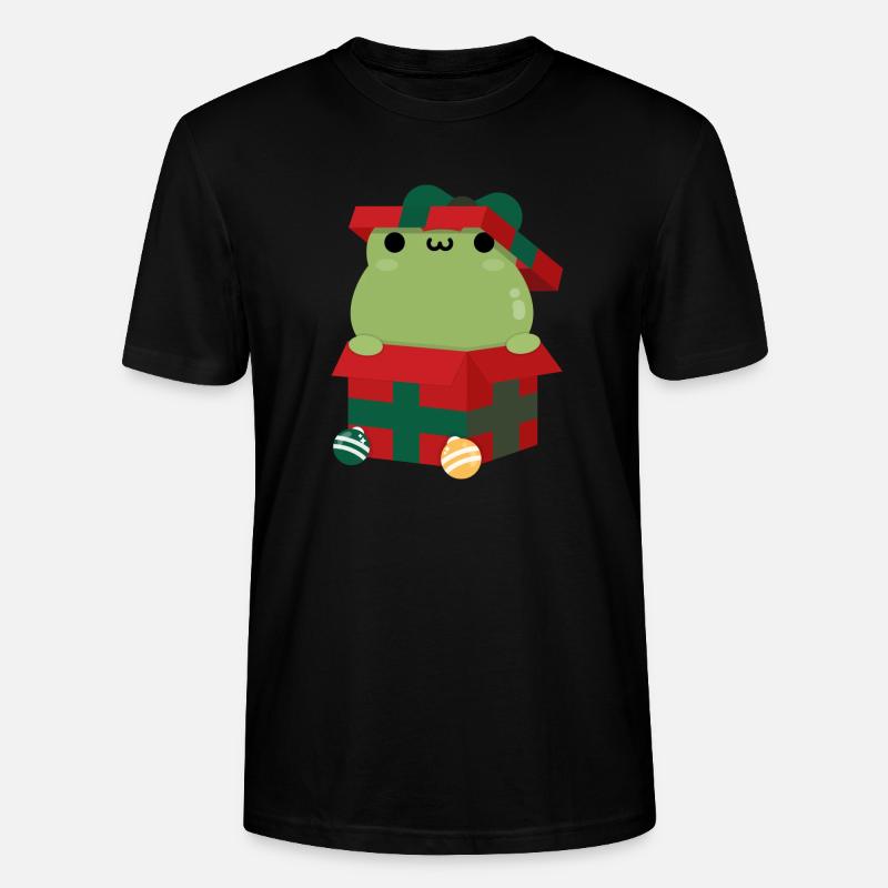 Frosch Weihnachtsgeschenk - Stanley/Stella Unisex Bio-T-Shirt CRAFTER - Schwarz