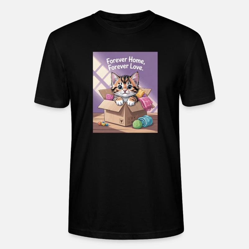 Forever Home Kitten in Box - Stanley/Stella Unisex Bio-T-Shirt CRAFTER - Schwarz