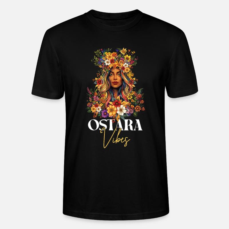 Ambiance Ostara Joyeuses Pâques Bénédictions d’Ostara - T-shirt bio CRAFTER Stanley Stella Unisexe - noir