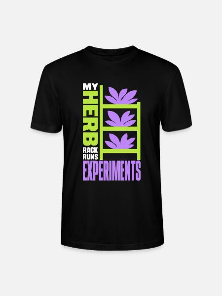 Kräuterregal – My Herb Rack Runs Experiments - Stanley/Stella Unisex Bio-T-Shirt CRAFTER - Schwarz
