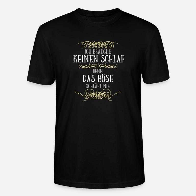 Das Böse schläft nie - Stanley/Stella Unisex Bio-T-Shirt CRAFTER - Schwarz