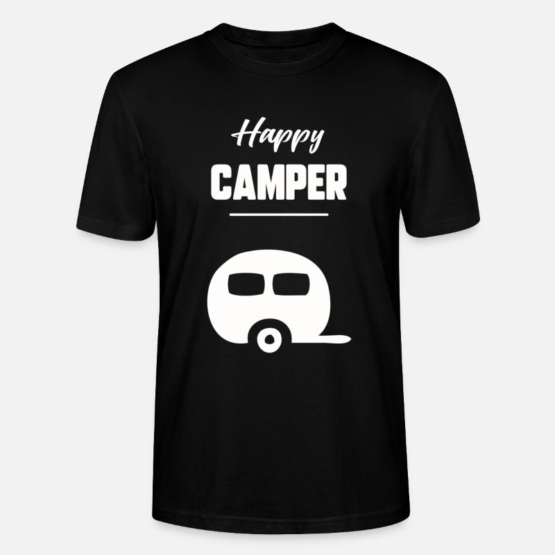 Glücklicher Camper - Stanley/Stella Unisex Bio-T-Shirt CRAFTER - Schwarz