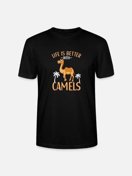 Camel Animal Accessori per Camel Lover - Maglietta unisex ecologica CRAFTER di Stanley/Stella - nero