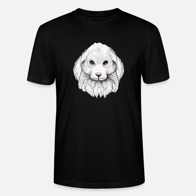 Rabbit in Comic Style - Stanley/Stella CRAFTER Unisex Organic T-Shirt - black