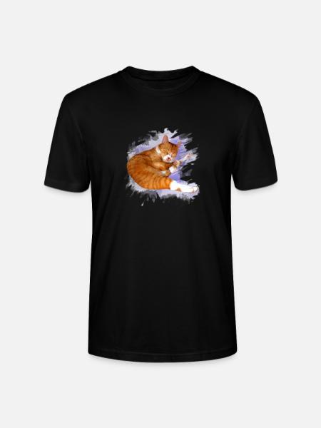 simba_kater_kopie - Stanley/Stella CRAFTER Unisex Organic T-Shirt - black