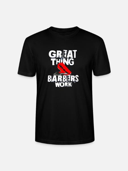 Great thing barbers work - Stanley/Stella Unisex Bio-T-Shirt CRAFTER - Schwarz