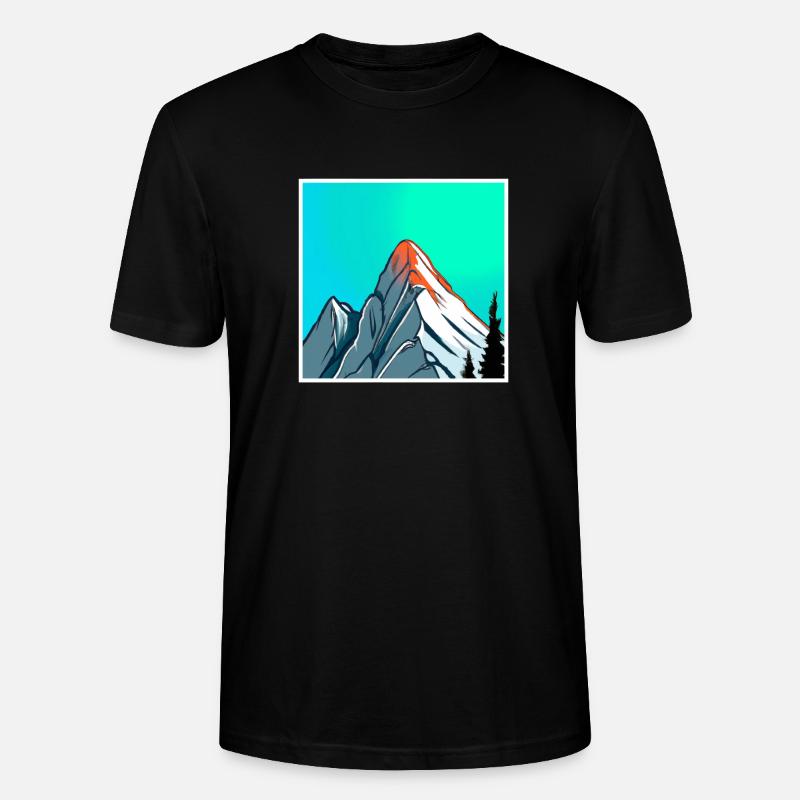 Berg Gemälde - Stanley/Stella Unisex Bio-T-Shirt CRAFTER - Schwarz