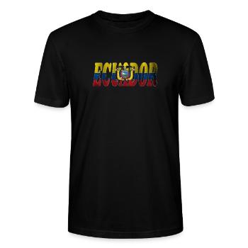 Ecuador - Stanley/Stella CRAFTER Unisex Organic T-Shirt - black - Front - Alina (178cm) & Michal (187cm)