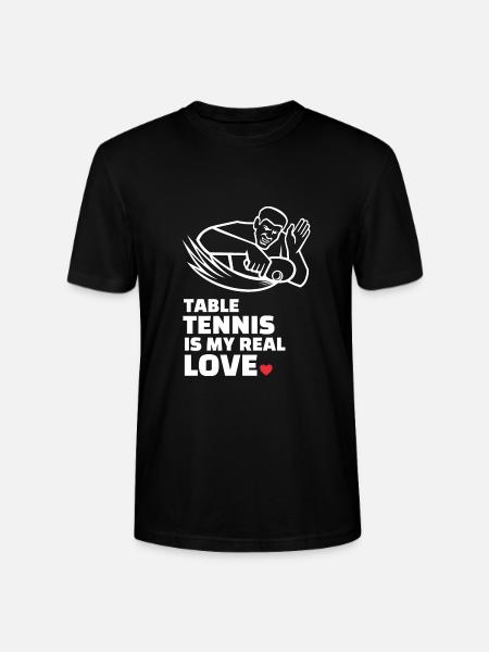 I love table tennis - Stanley/Stella CRAFTER Unisex Organic T-Shirt - black
