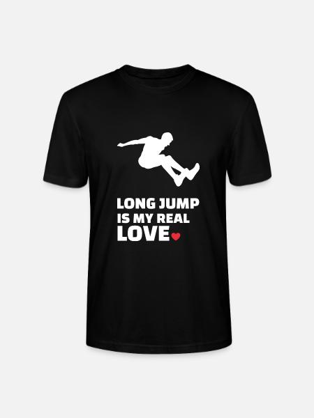 I love long jump - Stanley/Stella CRAFTER Unisex Organic T-Shirt - black