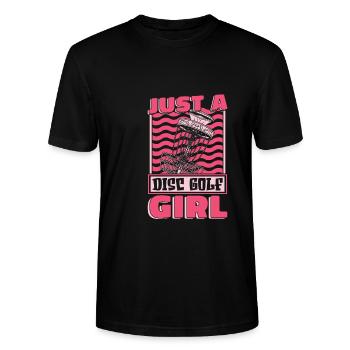 Frisbee Golf Disc Golf Juste une fille de Disc Golf - T-shirt bio CRAFTER Stanley Stella Unisexe - noir - Devant - Alina (178cm) & Michal (187cm)