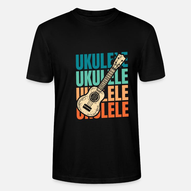 Ukulele - Stanley/Stella Unisex Bio-T-Shirt CRAFTER - Schwarz