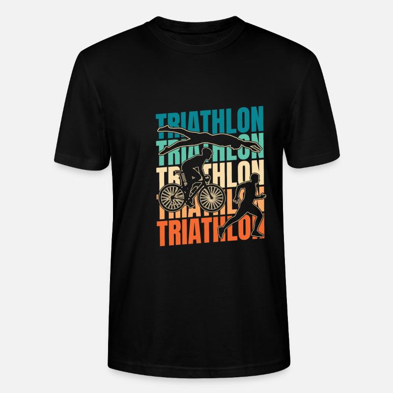 Triathlon Triathlet - Stanley/Stella Unisex Bio-T-Shirt CRAFTER - Schwarz