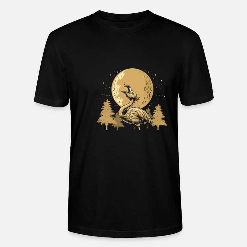 Flamingo Moon Howling - Stanley/Stella Unisex Bio-T-Shirt CRAFTER - Schwarz