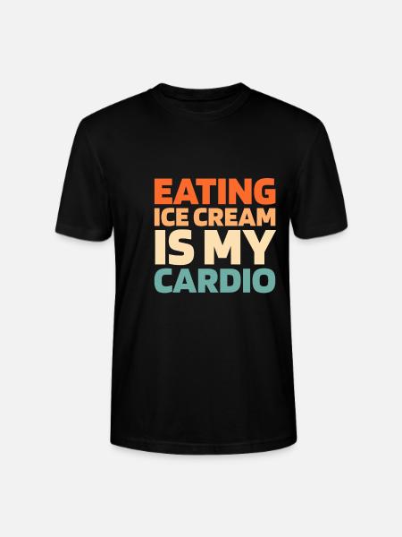 Eiscreme Funny Cardio Quote - Stanley/Stella Unisex Bio-T-Shirt CRAFTER - Schwarz