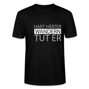 Wandern Wanderer - Stanley/Stella Unisex Bio-T-Shirt CRAFTER - Schwarz - Vorne - Alina (178cm) & Michal (187cm)