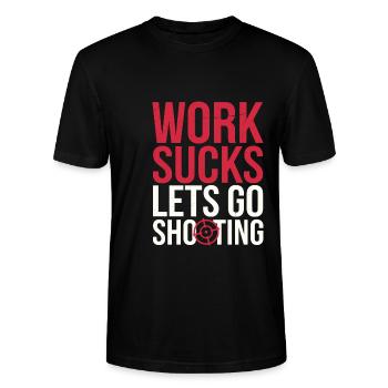 L’airsoft - T-shirt bio CRAFTER Stanley Stella Unisexe - noir - Devant - Alina (178cm) & Michal (187cm)